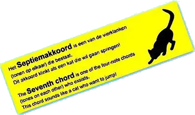 Septiemakkoord als 'kat in de sprong'/ Seventh chord like 'cat in the jump'